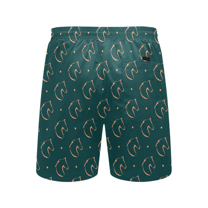 Horse Head Print Design LKS302 Men's Swim Trunks Beach Shorts