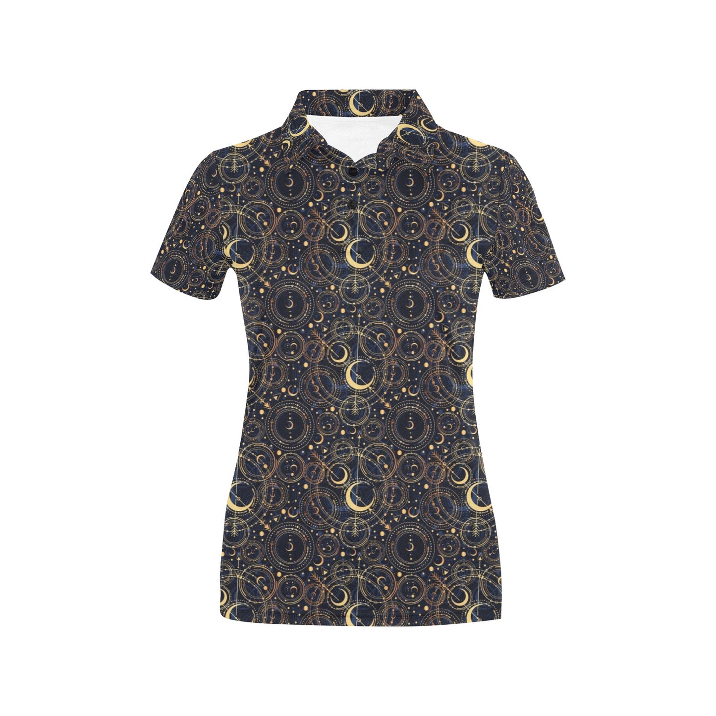 Celestial Pattern Print Design 04 Women's Polo Shirt