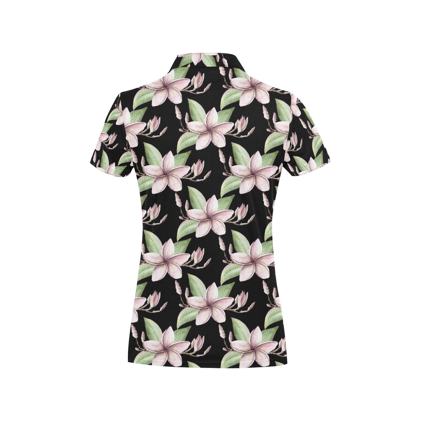 Plumeria Pattern Print Design PM02 Women's Polo Shirt