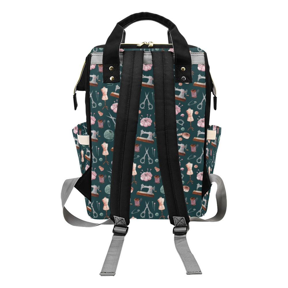 Sewing Equipment Print Design LKS307 Diaper Bag Backpack
