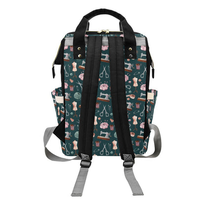 Sewing Equipment Print Design LKS307 Diaper Bag Backpack