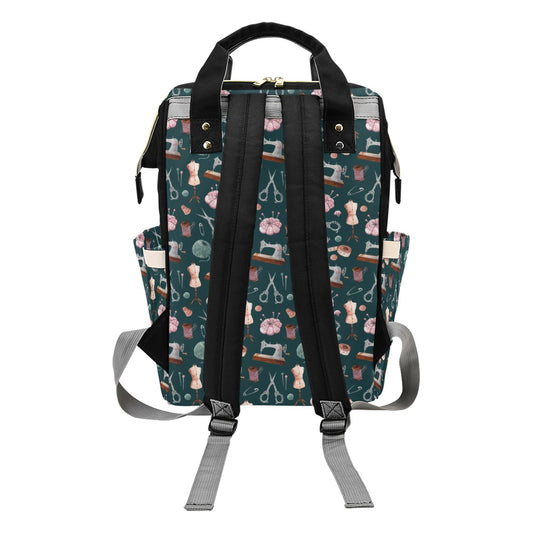 Sewing Equipment Print Design LKS307 Diaper Bag Backpack