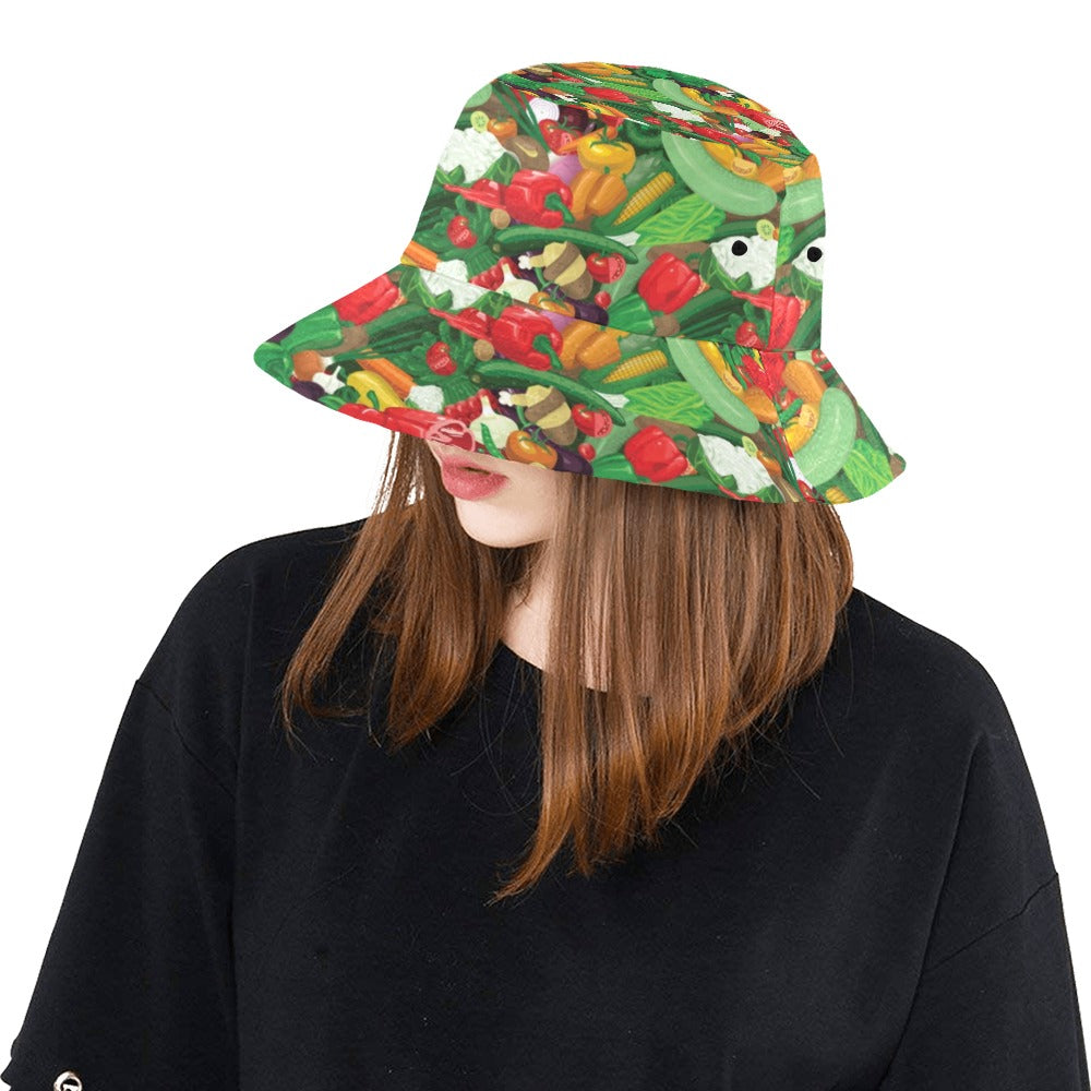 Salad Mix Vegetableprint Design LKS301 Unisex Bucket Hat