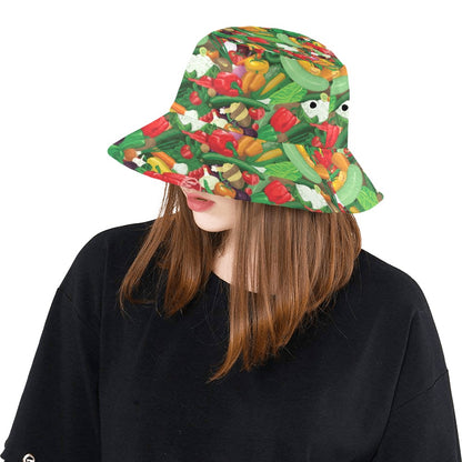 Salad Mix Vegetableprint Design LKS301 Unisex Bucket Hat