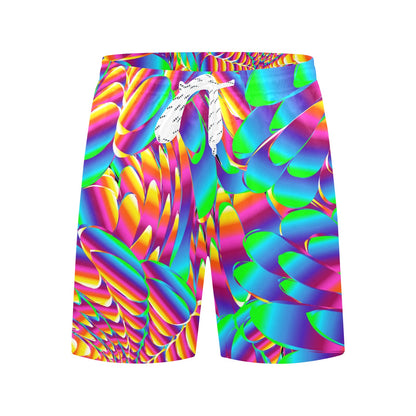 Psychedelic Trippy Pattern Men's Swim Trunks Beach Shorts