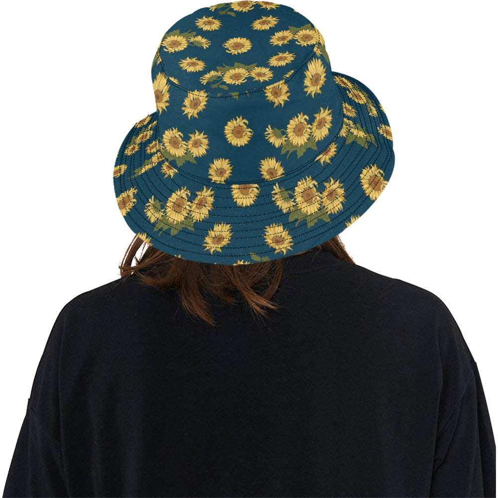 Sunflower Print Design LKS305 Unisex Bucket Hat