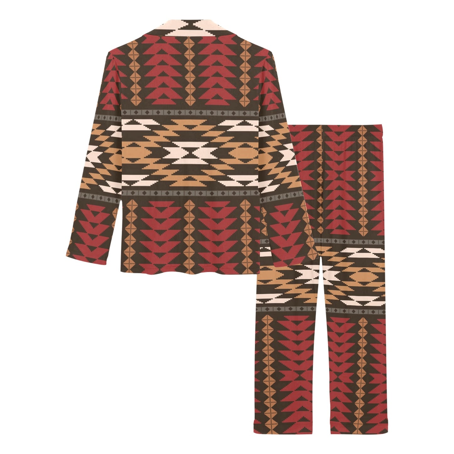Native Pattern Print Design A02 Women's Long Pajama Set