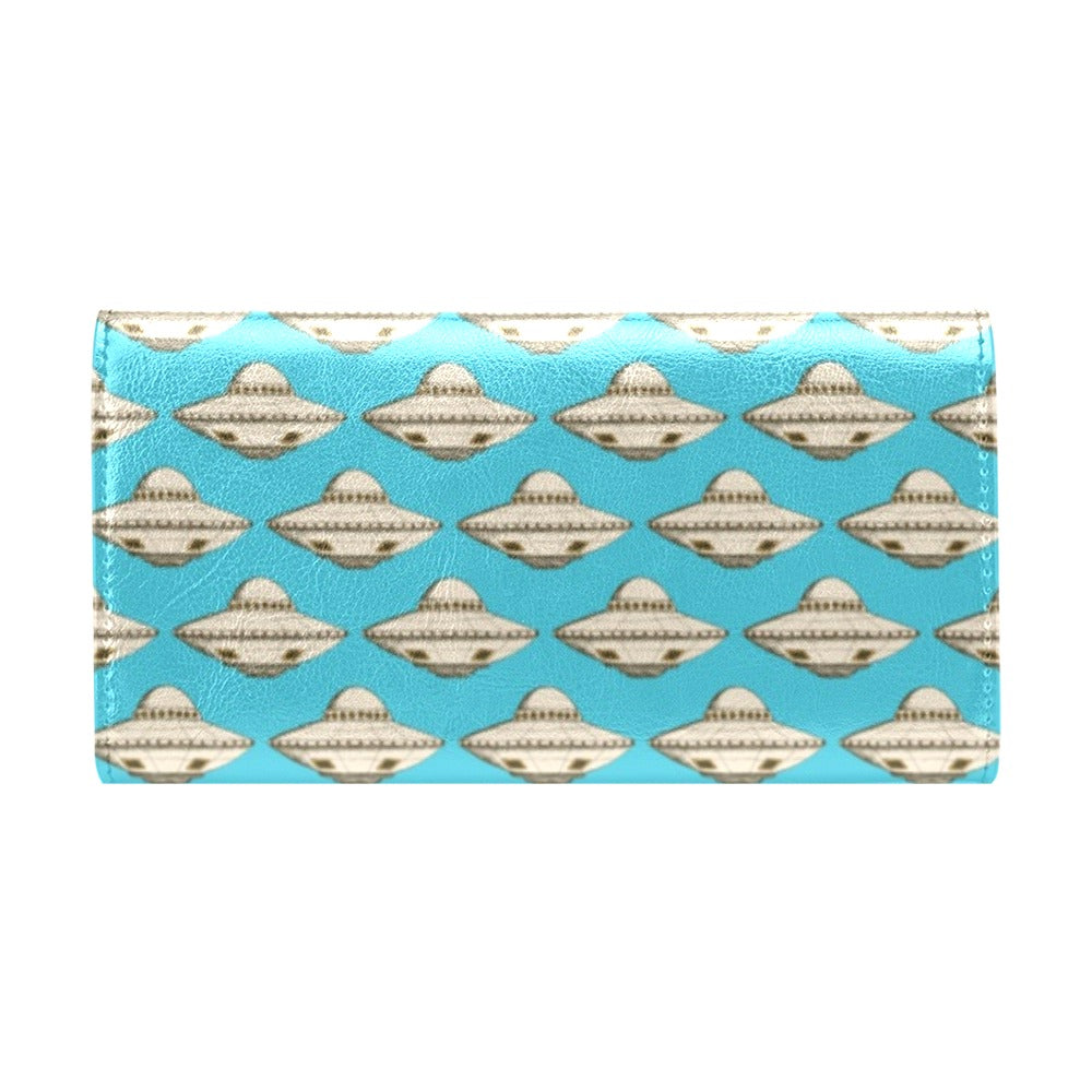 UFO Print Design LKS301 Women's Trifold Wallet