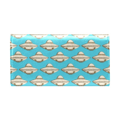 UFO Print Design LKS301 Women's Trifold Wallet
