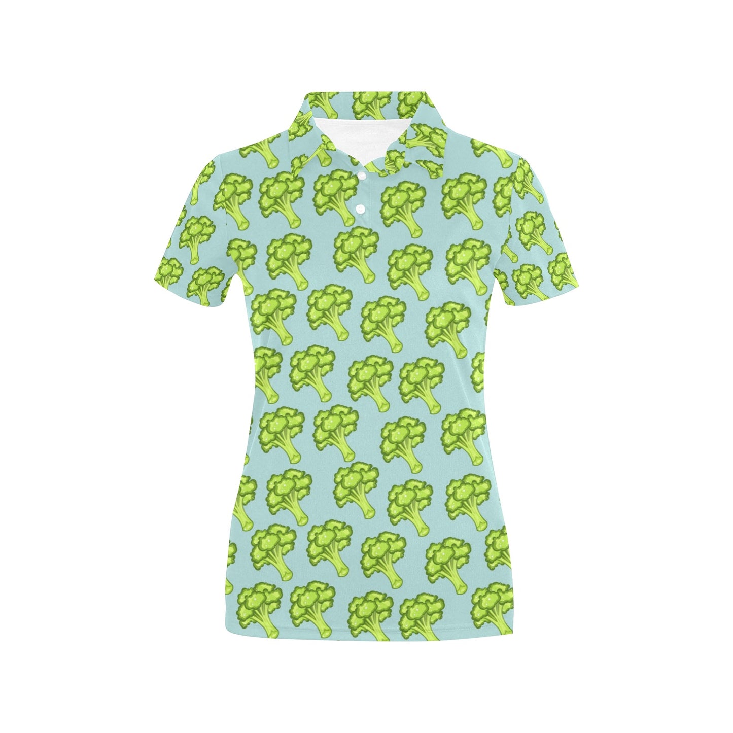 Broccoli Pattern Print Design 02 Women's Polo Shirt