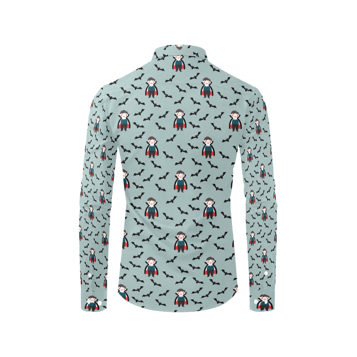 Vampire Print Design LKS304 Men's Long Sleeve Dress Shirt
