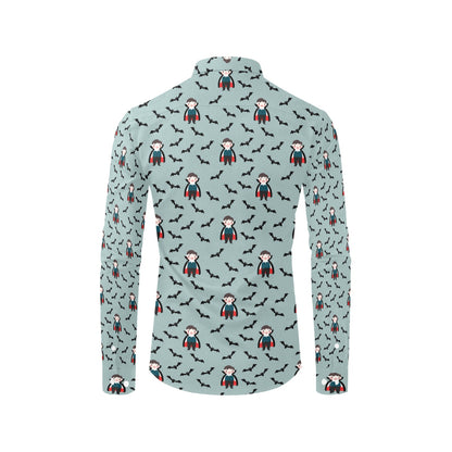 Vampire Print Design LKS304 Men's Long Sleeve Dress Shirt