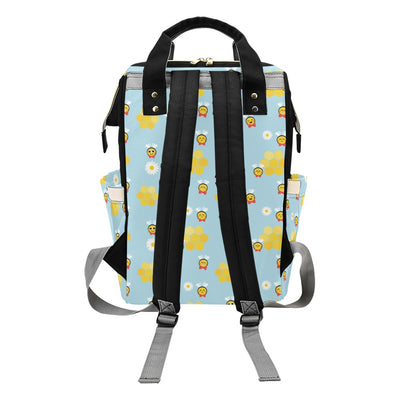 Bee Cute Print Design LKS304 Diaper Bag Backpack