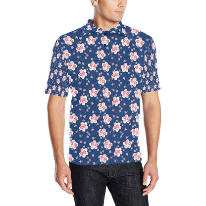Sakura Print Design LKS306 Men Polo Shirt