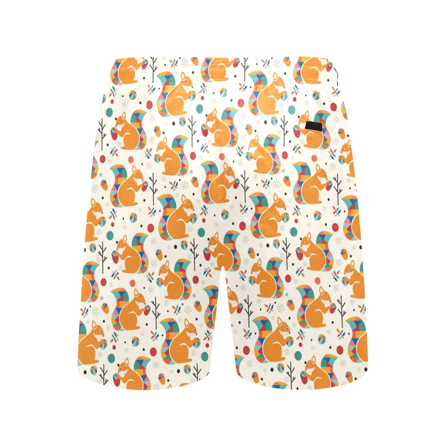 Squirrel Print Design LKS304 Men's Swim Trunks Beach Shorts