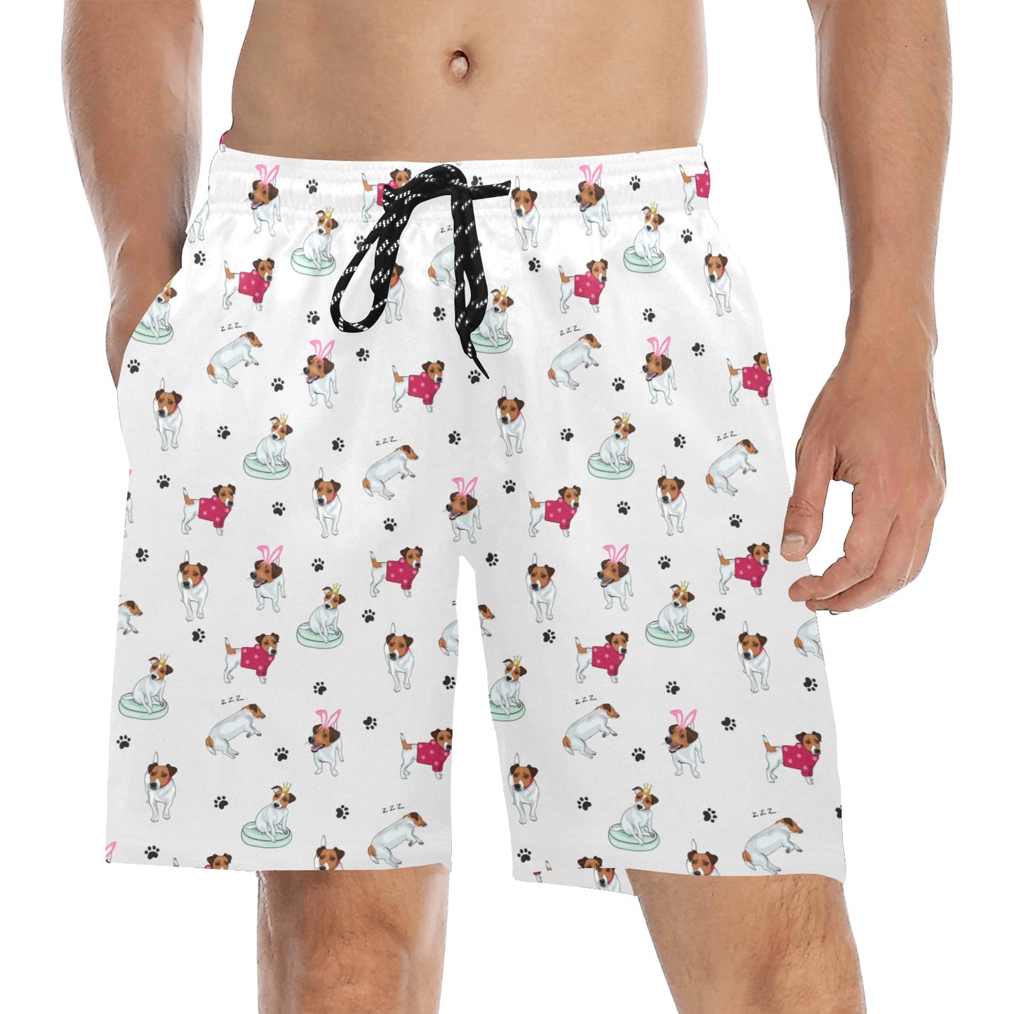 Russell Terriers Print Design LKS308 Men's Swim Trunks Beach Shorts