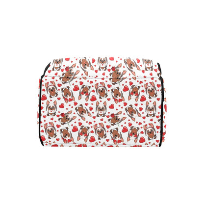 Silky Terriers Heart Print Design LKS302 Diaper Bag Backpack