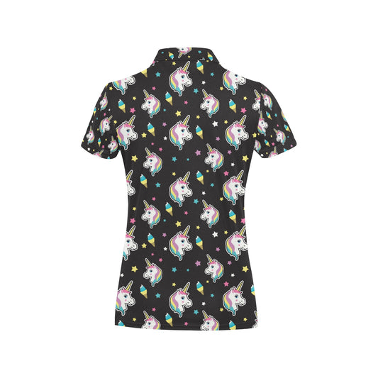 Unicorn Print Design LKS302 Women's Polo Shirt