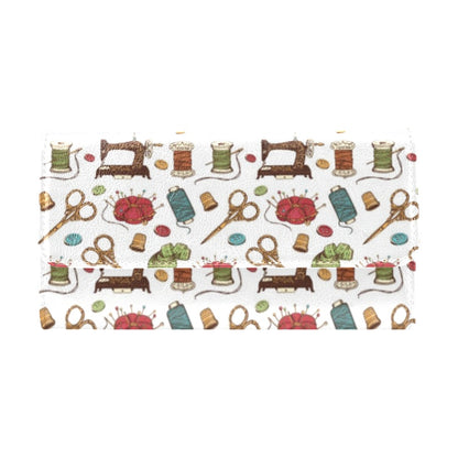 Sewing Equipment Print Design LKS304 Women's Trifold Wallet