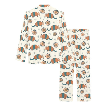Armadillo Pattern Print Design 02 Women's Long Pajama Set