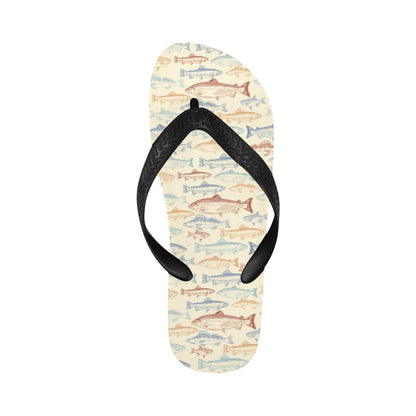 Salmon Fish Print Design LKS302 Flip Flops