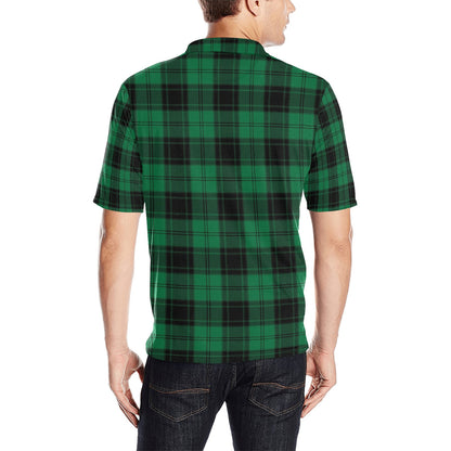 Tartan Green Print Design LKS302 Men Polo Shirt