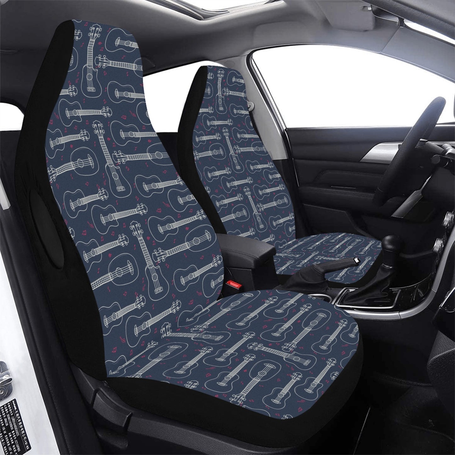 Ukulele Print Design LKS401 Car Seat Covers