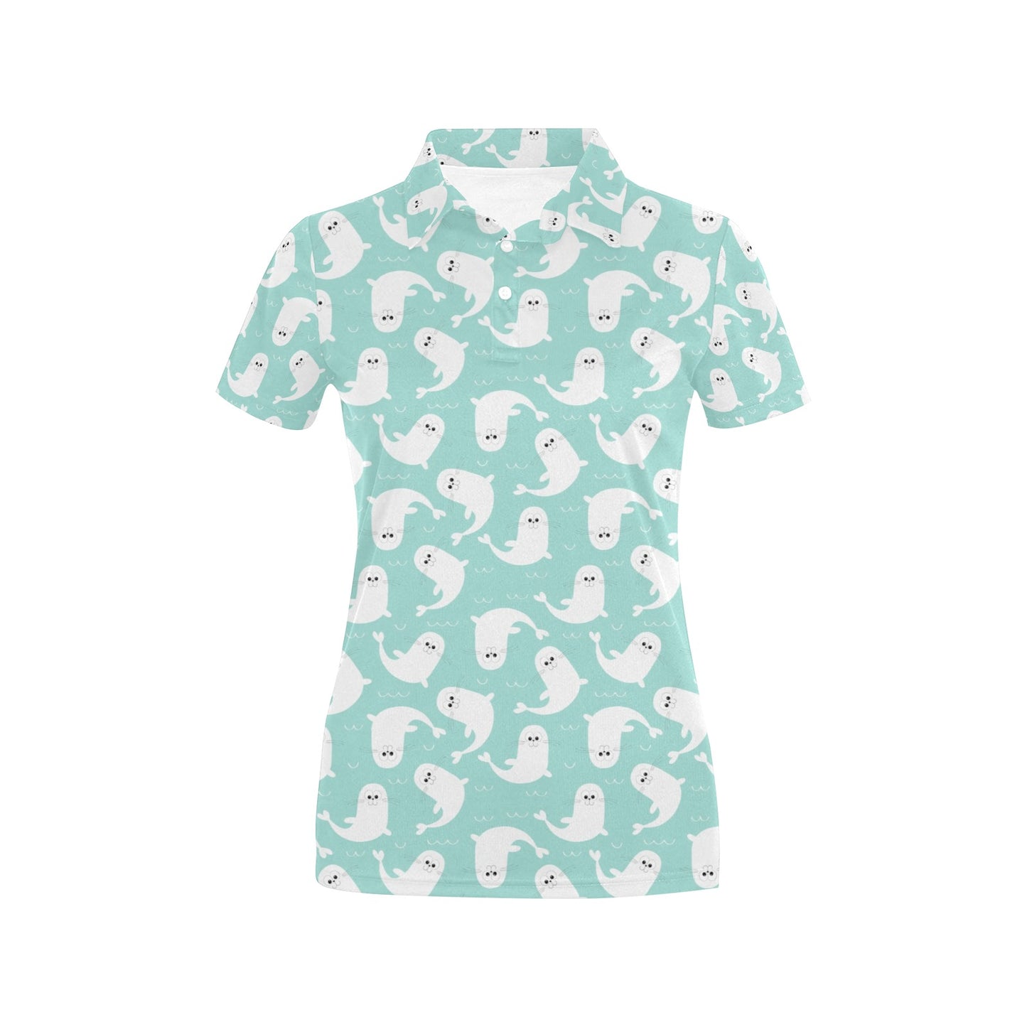 Sea Lion Print Design LKS401 Women's Polo Shirt