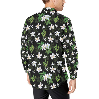 Sampaguita Print Design LKS301 Men's Long Sleeve Dress Shirt
