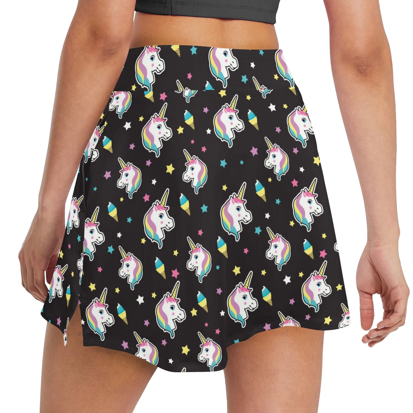 Unicorn Print Design LKS302 17" Golf & Pickleball Skort with Pockets