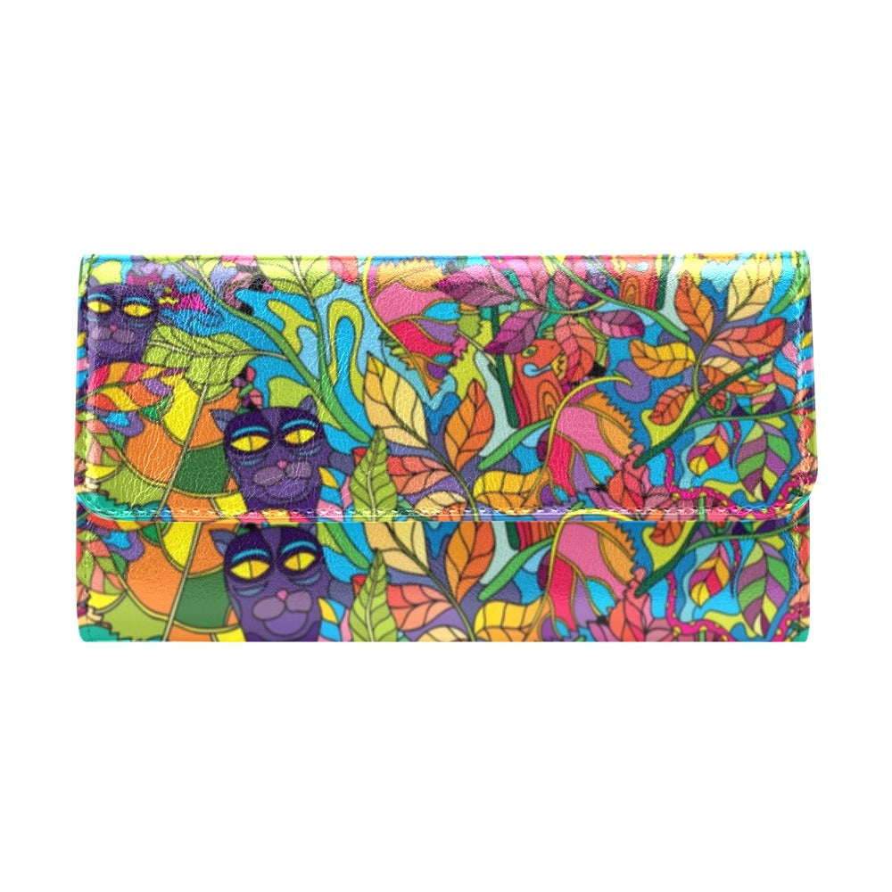 Trippy Print Design LKS301 Women's Trifold Wallet