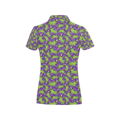 Zombie Foot Design Pattern Print Women's Polo Shirt