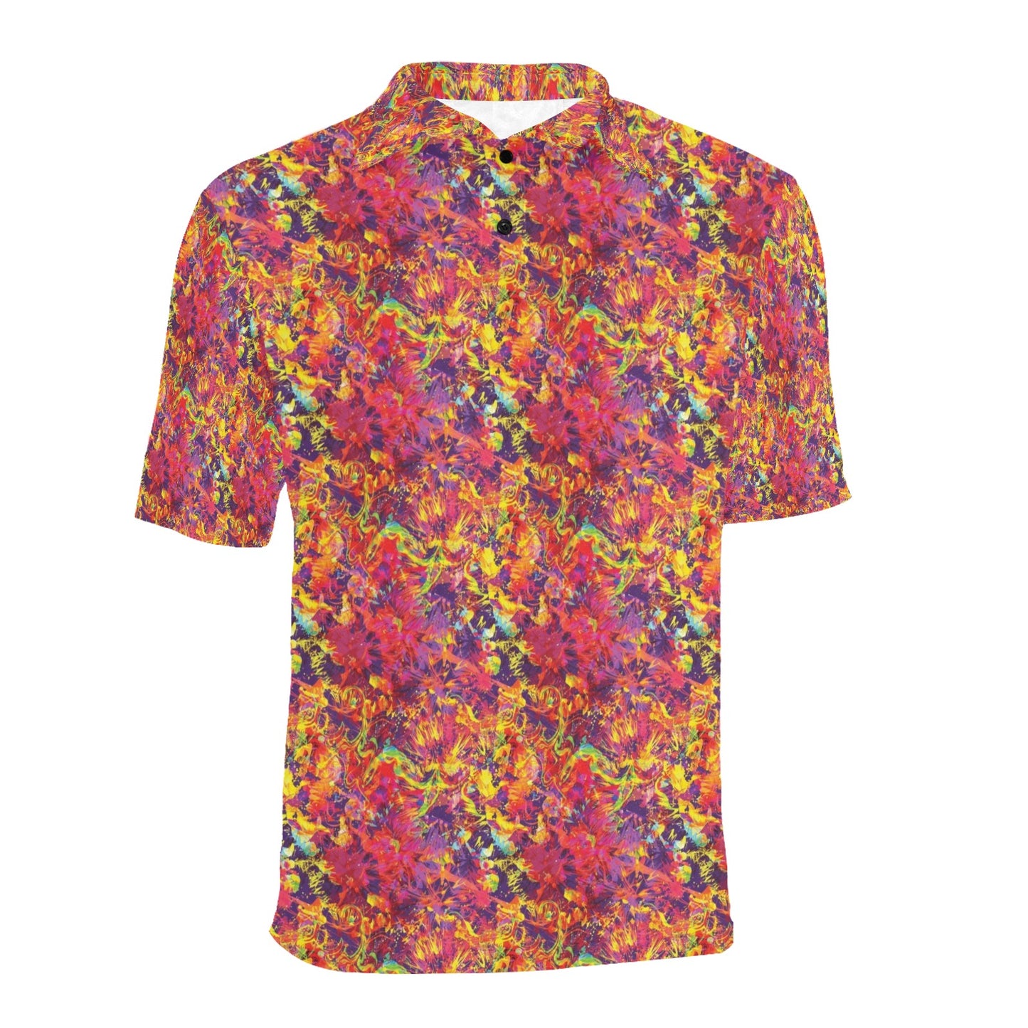 Splatter Print Design LKS303 Men Polo Shirt