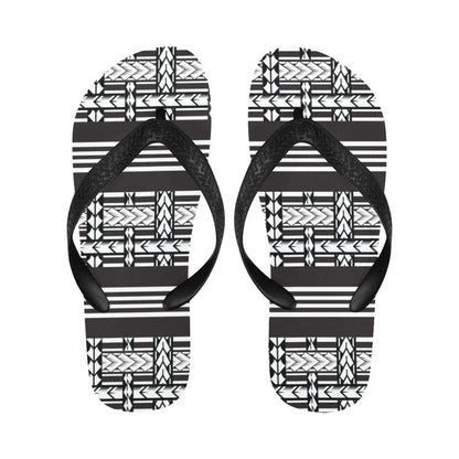 Samoan Tattoo Print Design LKS304 Flip Flops