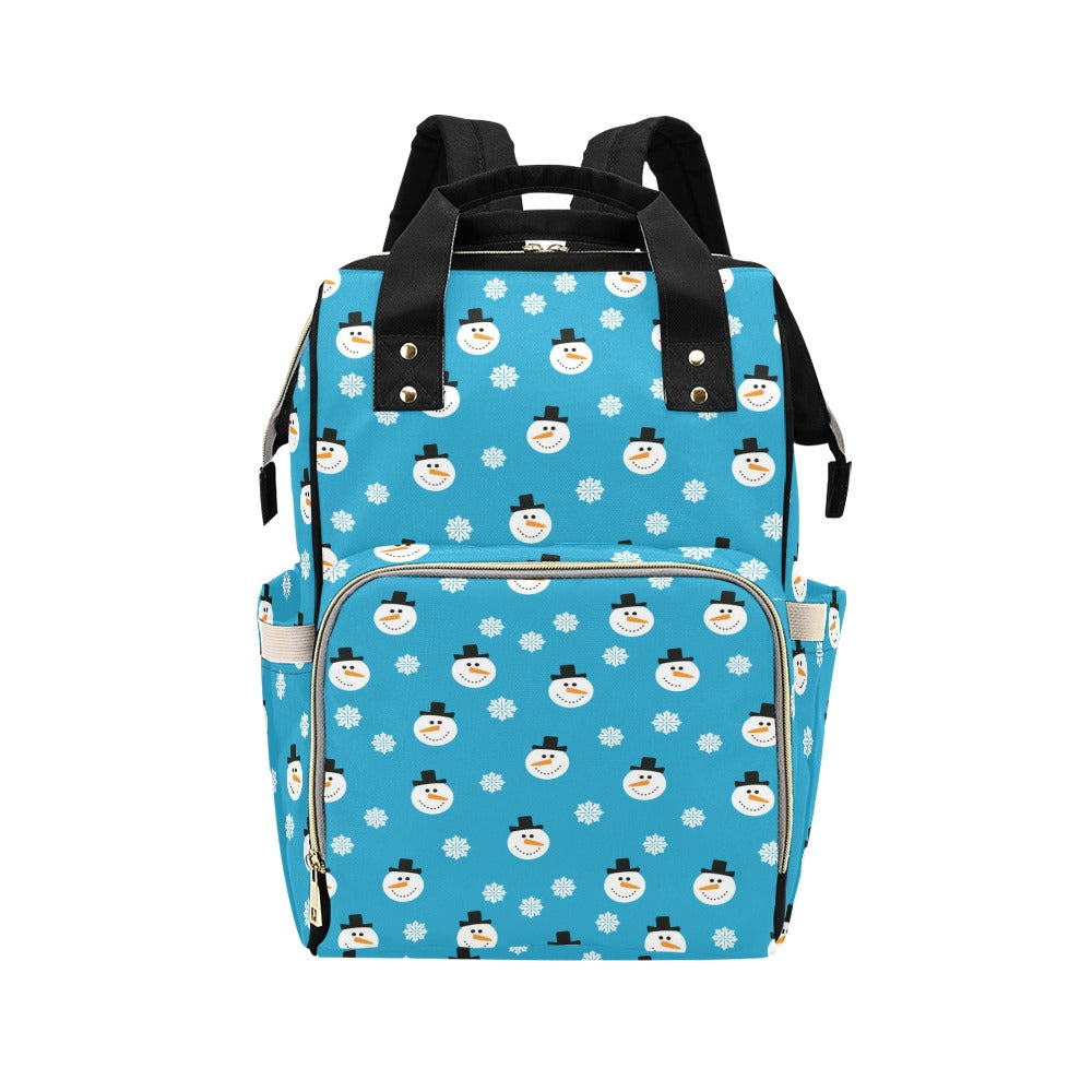Snowman Print Design LKS303 Diaper Bag Backpack