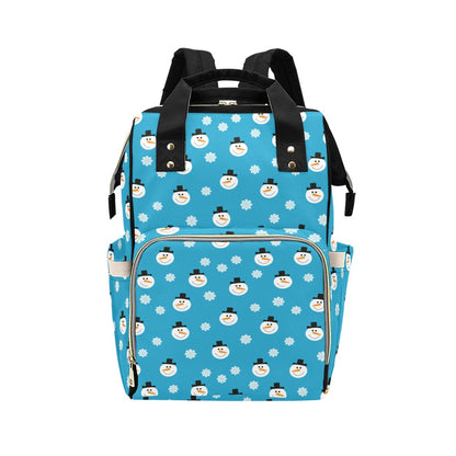 Snowman Print Design LKS303 Diaper Bag Backpack