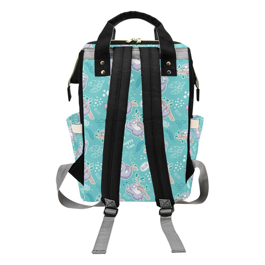 Sloth Print Design LKS309 Diaper Bag Backpack