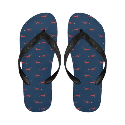 Shrimp Print Design LKS305 Flip Flops