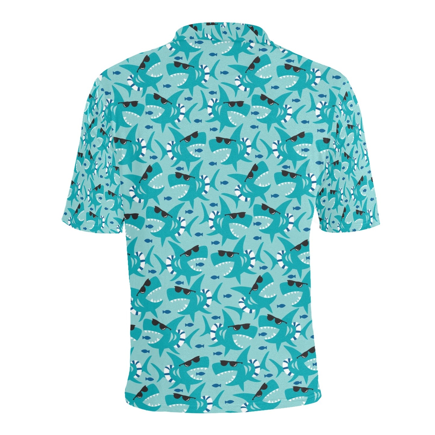 Shark Cute Print Design LKS302 Men Polo Shirt