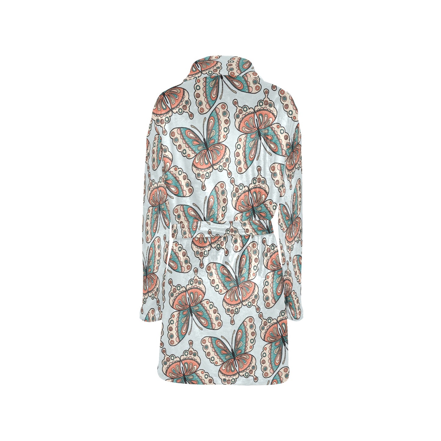 Butterfly Pattern Women's Fleece Robe