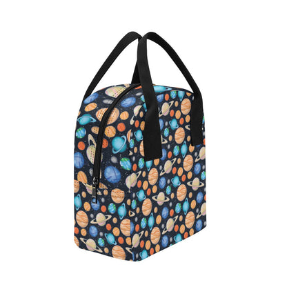 Planet Colorful Print Design LKS301 Insulated Lunch Bag