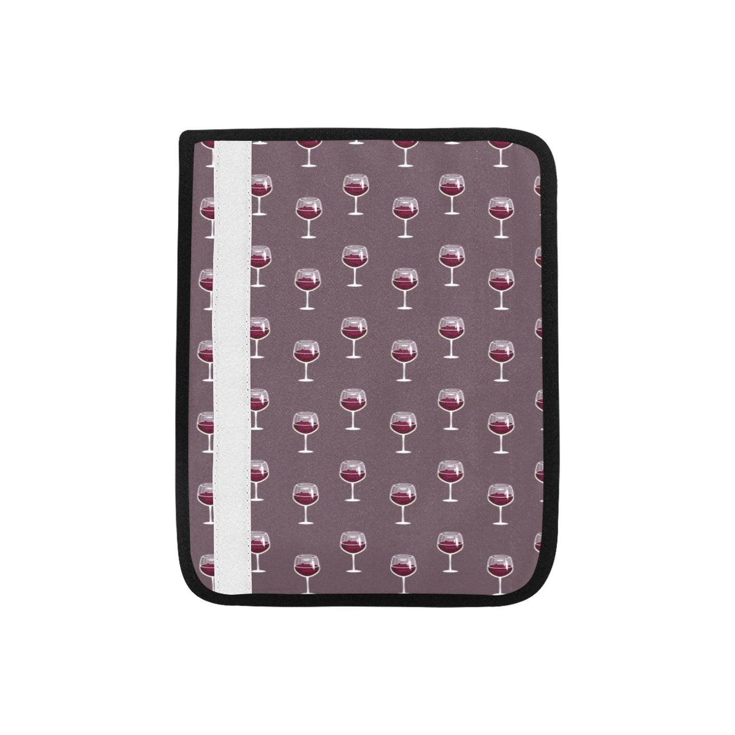 Wine Glass Pattern Print Design LKS305 Car Seat Belt Cover