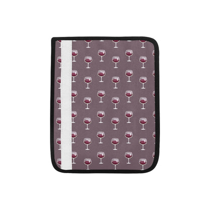Wine Glass Pattern Print Design LKS305 Car Seat Belt Cover