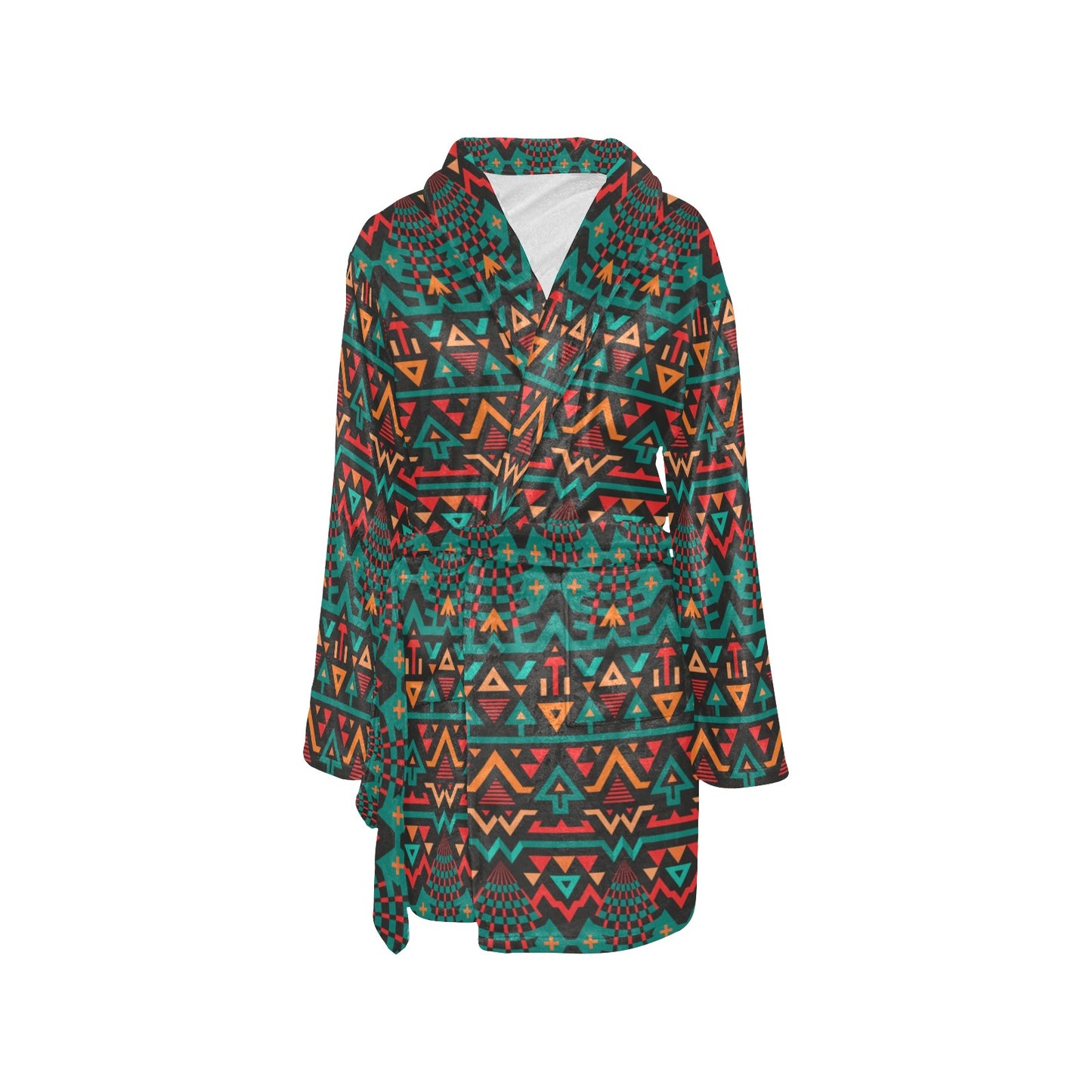 Aztec Pattern Print Design 04 Women's Fleece Robe