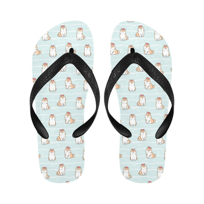 Shiba Inu Print Design LKS3011 Flip Flops