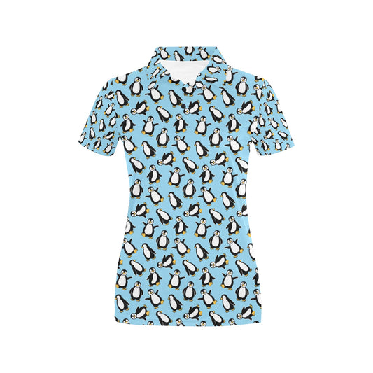 Penguin Happy Print Women's Polo Shirt