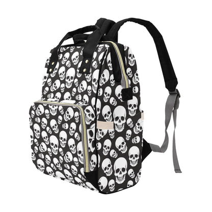 Skull Print Design LKS301 Diaper Bag Backpack