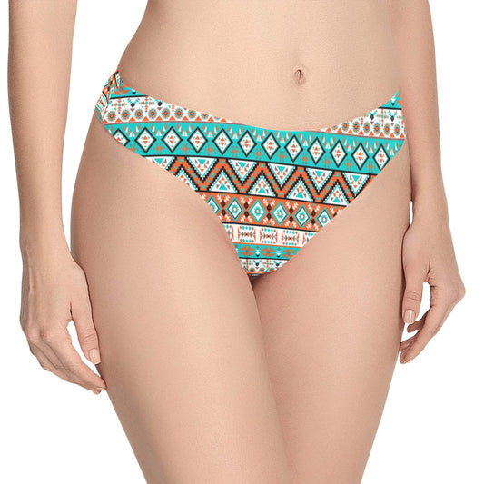 Navajo Style Print Pattern Women's Thongs
