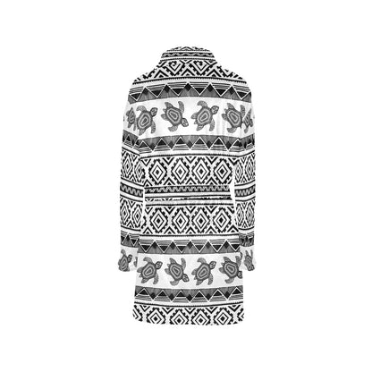Sea Turtle Tribal Aztec Women's Fleece Robe