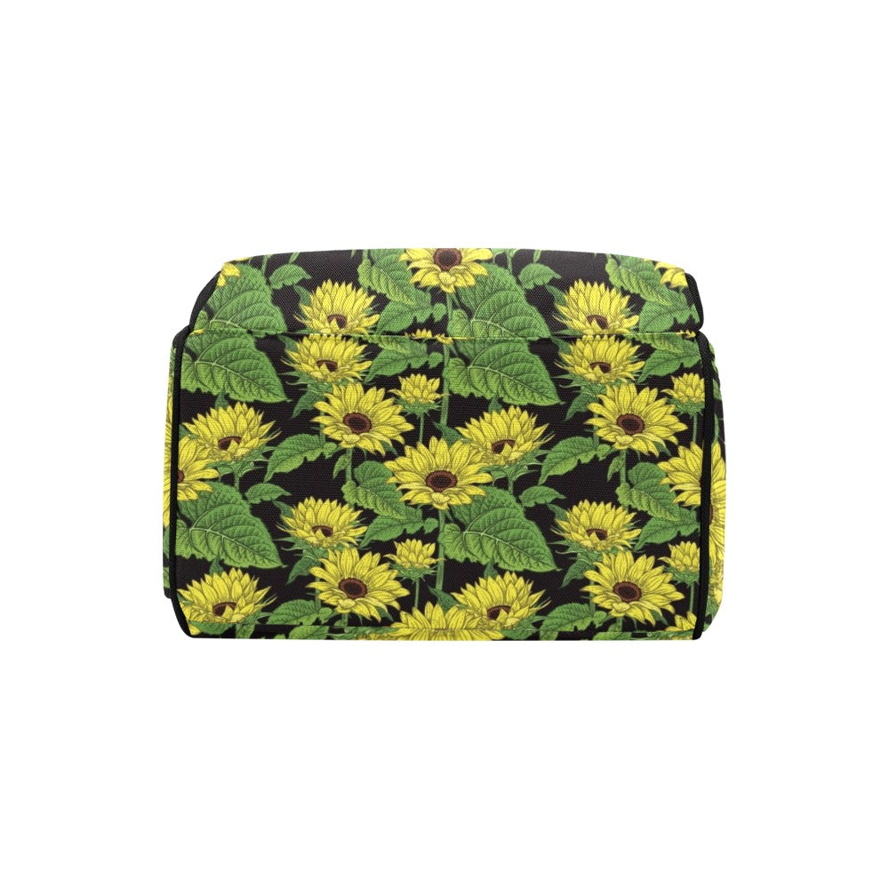 Sunflower Print Design LKS3010 Diaper Bag Backpack